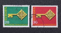Набор марок EUROPA - Ключ, Германия 1968 год (полный комплект)